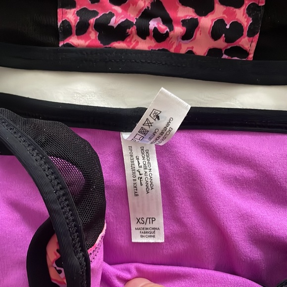 Black and pink leopard print Bikini set from La vie en Rose Aqua size Small - Picture 2 of 6